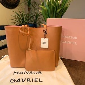 Mansur Gavriel Large Tote in Cammello/Rosa